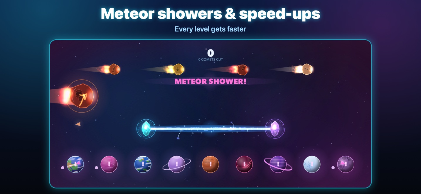 Meteor showers: keep moving